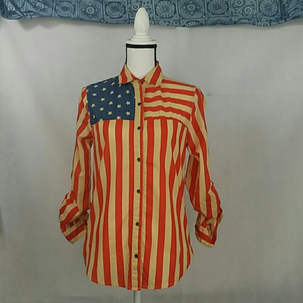 Nollie USA long-sleeve button-up women's shirt